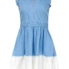 Kate Spade - Blue & White Dip Dyed Denim Dress Sz 2