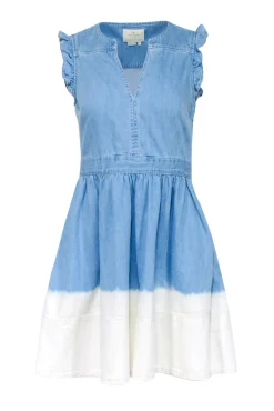 Kate Spade - Blue & White Dip Dyed Denim Dress Sz 2