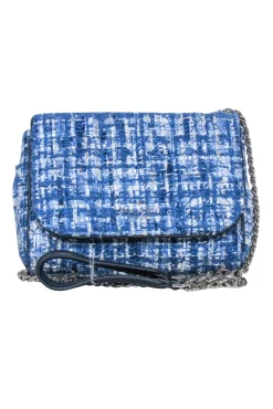 Kate Spade - Blue Quilted Tweed Mini "Emelyn" Crossbody Bag
