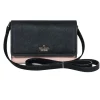 Kate Spade - Blush & Black Colorblocked Fold-Over Leather Crossbody