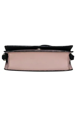 Kate Spade - Blush & Black Colorblocked Fold-Over Leather Crossbody