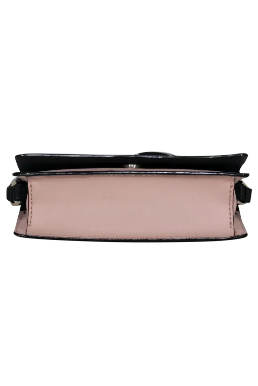 Kate Spade - Blush & Black Colorblocked Fold-Over Leather Crossbody
