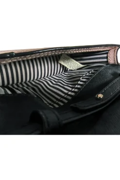 Kate Spade - Blush & Black Colorblocked Fold-Over Leather Crossbody