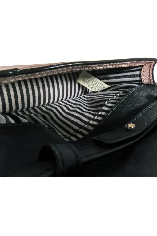 Kate Spade - Blush & Black Colorblocked Fold-Over Leather Crossbody