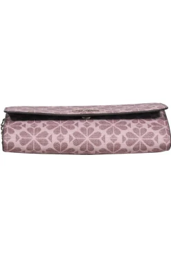 Kate Spade - Blush Pink Spade Print Fold Over Wallet Crossbody Bag