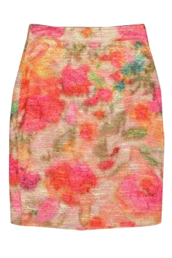 Kate Spade - Bright Multicolor Tweed Marbled Skirt Sz 2