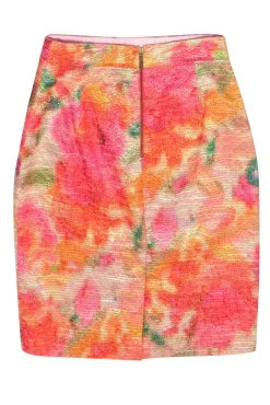 Kate Spade - Bright Multicolor Tweed Marbled Skirt Sz 2