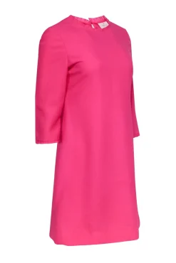 Kate Spade - Bubblegum Pink A-Line Dress w/ Ruffled Trim Sz 6