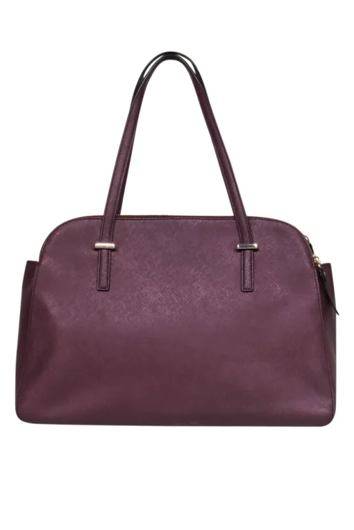 Kate Spade - Burgundy Double Zipper Large Tote Bag
