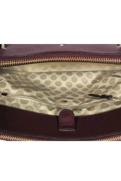 Kate Spade - Burgundy Double Zipper Large Tote Bag