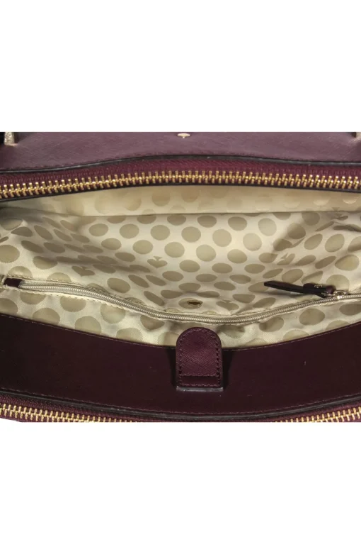 Kate Spade - Burgundy Double Zipper Large Tote Bag