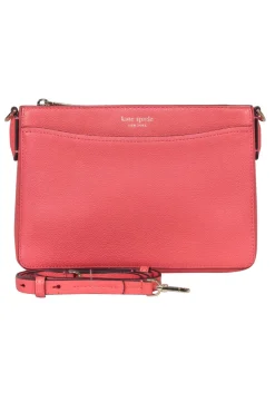 Kate Spade - Coral Pink Pebbled Leather Crossbody Bag