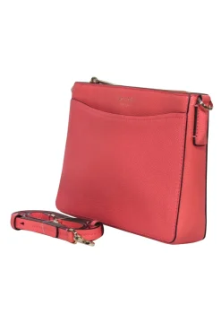 Kate Spade - Coral Pink Pebbled Leather Crossbody Bag