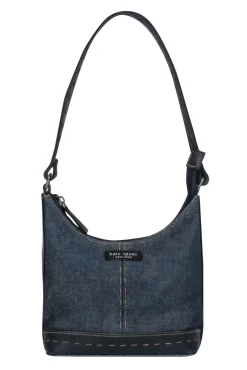 Kate Spade - Dark Wash Denim & Leather Stitched Mini Handbag