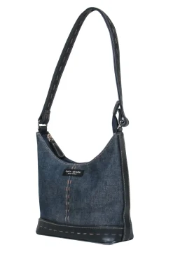 Kate Spade - Dark Wash Denim & Leather Stitched Mini Handbag