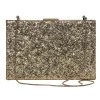 Kate Spade - Gold Glitter Convertible Box Clutch