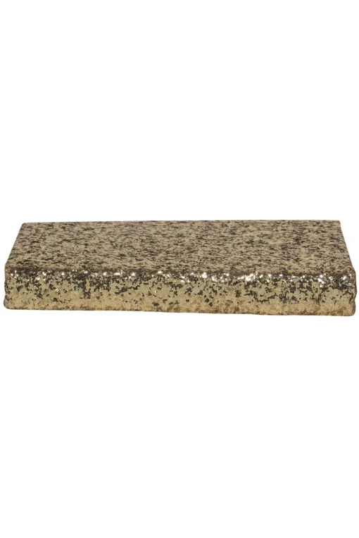 Kate Spade - Gold Glitter Convertible Box Clutch