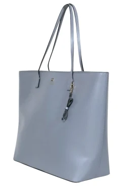 Kate Spade - Gray Smooth Large Leather Zippered Tote