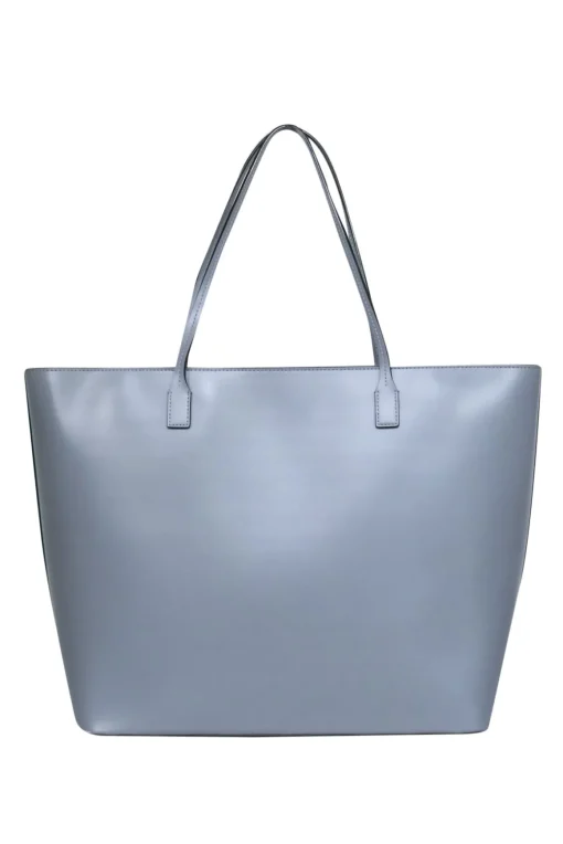 Kate Spade - Gray Smooth Large Leather Zippered Tote