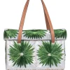 Kate Spade - Green & Ivory Floral Straw Handbag