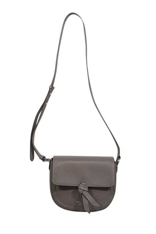 Kate Spade - Grey Pebbled Leather Crossbody Bag
