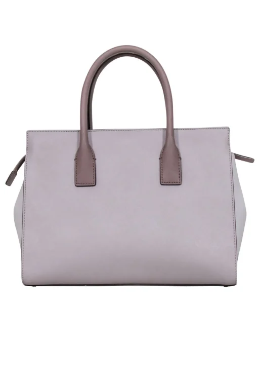 Kate Spade - Grey, Taupe & Cream Colorblock "Candace" Leather Tote Bag