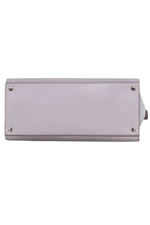 Kate Spade - Grey, Taupe & Cream Colorblock "Candace" Leather Tote Bag