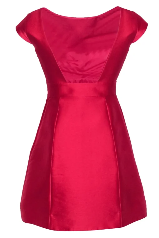 Kate Spade - Hot Pink Cap Sleeve Open Back Mini Cocktail Dress Sz 2