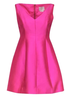 Kate Spade – Hot Pink V-Neck Fit & Flare Sleeveless Dress Sz 4