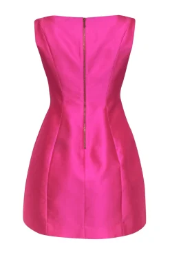 Kate Spade – Hot Pink V-Neck Fit & Flare Sleeveless Dress Sz 4