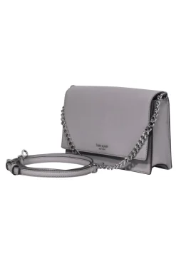 Kate Spade - Light Gray Textured Leather "Cameron" Convertible Crossbody