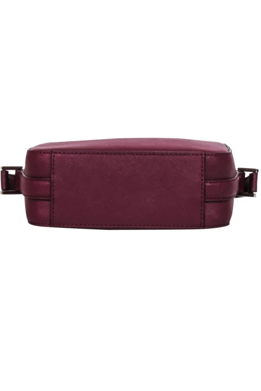 Kate Spade - Maroon Saffiano Leather Structured Crossbody Bag
