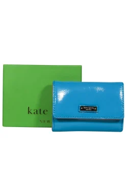 Kate Spade - Mini Teal Patent Leather Wallet