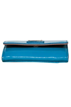 Kate Spade - Mini Teal Patent Leather Wallet