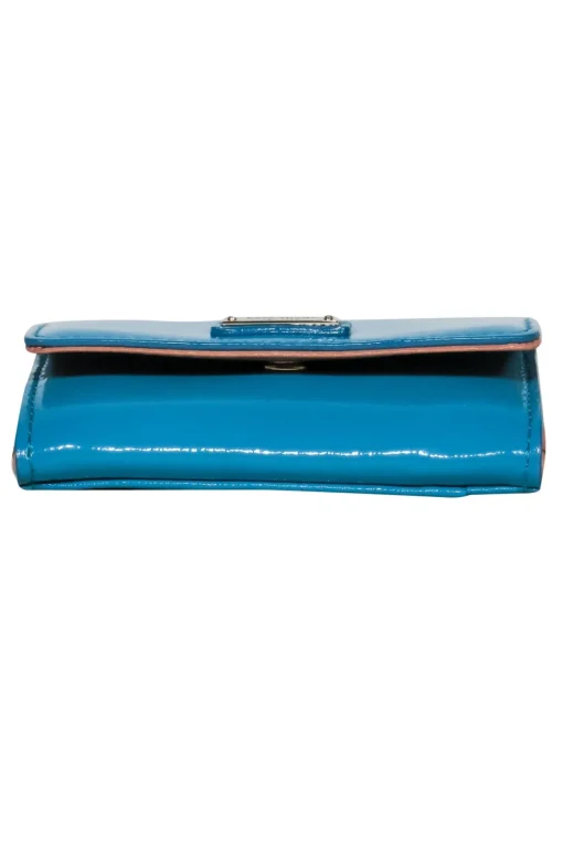 Kate Spade - Mini Teal Patent Leather Wallet