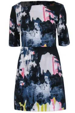 Kate Spade - Multi Colored Brush Stroke Printed Sheath Dress Sz 6