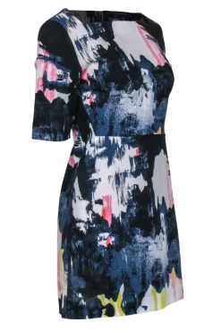 Kate Spade - Multi Colored Brush Stroke Printed Sheath Dress Sz 6