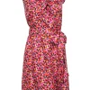 Kate Spade - Multicolored Satin Ruffle Wrap Dress Sz 10