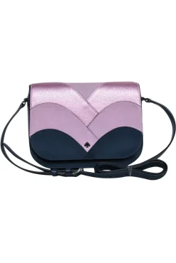 Kate Spade - Navy & Lavender Color Block Crossbody Bag