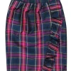 Kate Spade - Navy & Purple Plaid Ruffle Front Skirt Sz 2