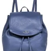 Kate Spade - Navy Leather Fold-Over Backpack