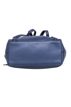 Kate Spade - Navy Leather Fold-Over Backpack