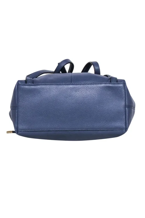 Kate Spade - Navy Leather Fold-Over Backpack