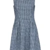 Kate Spade - Navy, White, & Blue Tweed Sleeveless Dress Sz 2
