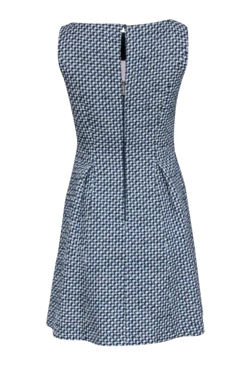 Kate Spade - Navy, White, & Blue Tweed Sleeveless Dress Sz 2