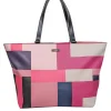 Kate Spade - Pink, Cream, & Navy Color Block Tote Bag