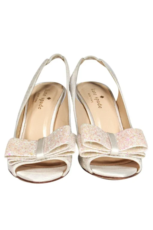 Kate Spade - Pink Glitter Slingback Pumps Sz 5.5
