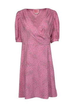 Kate Spade - Pink "Meadow" Print Wrap Dress Sz 6