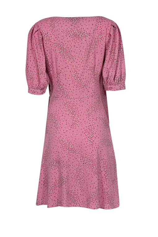 Kate Spade - Pink "Meadow" Print Wrap Dress Sz 6