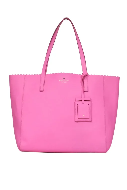 Kate Spade - Pink Scallop Edge Tote Bag
